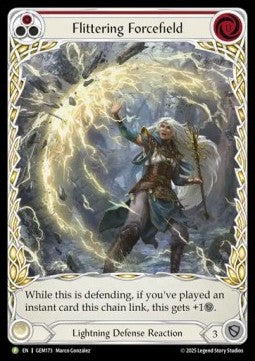 Flittering Forcefield (Red) (Extended Art Regular)