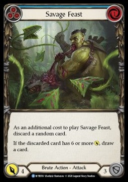 Savage Feast (Blue) (Rainbow Foil) - Welcome to Rathe - Unlimited (Rare) [WTR-U-WTR016]