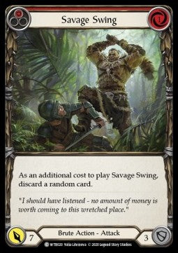 Savage Swing (Red) (Rainbow Foil) - Welcome to Rathe - Unlimited (Common) [WTR-U-WTR020]