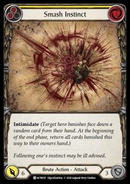 Smash Instinct (Yellow) (Rainbow Foil) - Welcome to Rathe - Unlimited (Common) [WTR-U-WTR027]