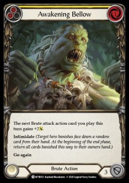 Awakening Bellow (Yellow) (Rainbow Foil) - Welcome to Rathe - Unlimited (Common) [WTR-U-WTR033]