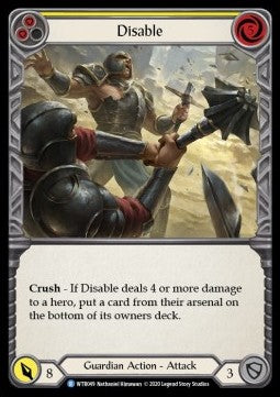 Disable (Yellow) (Rainbow Foil) - Welcome to Rathe - Unlimited (Rare) [WTR-U-WTR049]