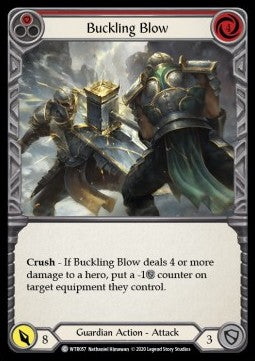 Buckling Blow (Red) (Rainbow Foil) - Welcome to Rathe - Unlimited (Common) [WTR-U-WTR057]