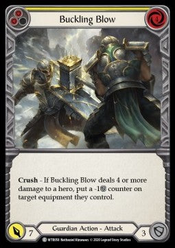 Buckling Blow (Yellow) (Rainbow Foil) - Welcome to Rathe - Unlimited (Common) [WTR-U-WTR058]