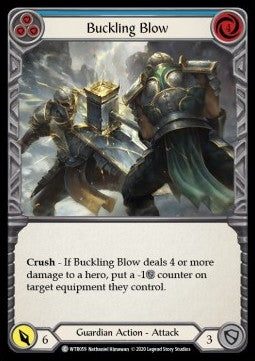 Buckling Blow (Blue) (Rainbow Foil) - Welcome to Rathe - Unlimited (Common) [WTR-U-WTR059]