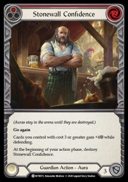 Stonewall Confidence (Red) (Rainbow Foil) - Welcome to Rathe - Unlimited (Common) [WTR-U-WTR072]