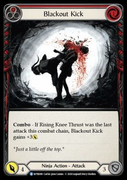 Blackout Kick (Red) (Rainbow Foil) - Welcome to Rathe - Unlimited (Rare) [WTR-U-WTR089]