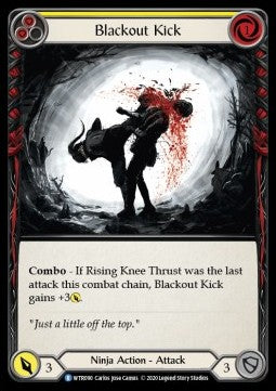 Blackout Kick (Yellow) (Rainbow Foil) - Welcome to Rathe - Unlimited (Rare) [WTR-U-WTR090]
