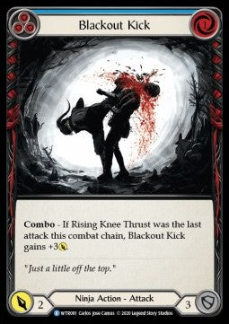 Blackout Kick (Blue) (Rainbow Foil) - Welcome to Rathe - Unlimited (Rare) [WTR-U-WTR091]