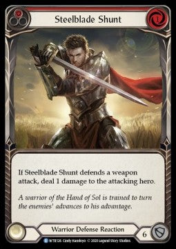 Steelblade Shunt (Red) (Rainbow Foil) - Welcome to Rathe - Unlimited (Rare) [WTR-U-WTR126]
