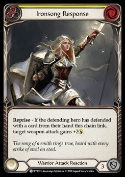 Ironsong Response (Yellow) (Rainbow Foil) - Welcome to Rathe - Unlimited (Common) [WTR-U-WTR133]