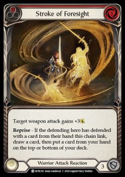 Stroke of Foresight (Red) (Rainbow Foil) - Welcome to Rathe - Unlimited (Common) [WTR-U-WTR138]