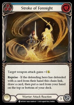 Stroke of Foresight (Blue) (Rainbow Foil) - Welcome to Rathe - Unlimited (Common) [WTR-U-WTR140]