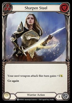 Sharpen Steel (Blue) (Rainbow Foil) - Welcome to Rathe - Unlimited (Common) [WTR-U-WTR143]