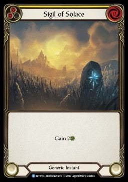 Sigil of Solace (Yellow) (Rainbow Foil) - Welcome to Rathe - Unlimited (Rare) [WTR-U-WTR174]