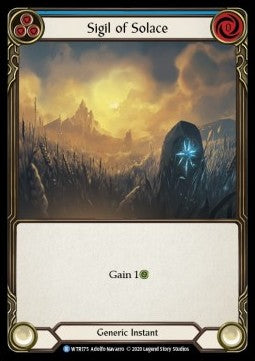 Sigil of Solace (Blue) (Rainbow Foil) - Welcome to Rathe - Unlimited (Rare) [WTR-U-WTR175]