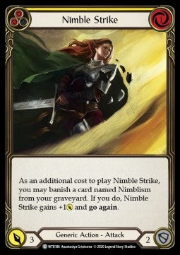 Nimble Strike (Yellow) (Rainbow Foil) - Welcome to Rathe - Unlimited (Common) [WTR-U-WTR186]