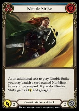 Nimble Strike (Blue) (Rainbow Foil) - Welcome to Rathe - Unlimited (Common) [WTR-U-WTR187]
