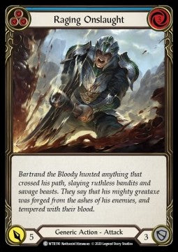 Raging Onslaught (Blue) (Rainbow Foil) - Welcome to Rathe - Unlimited (Common) [WTR-U-WTR190]