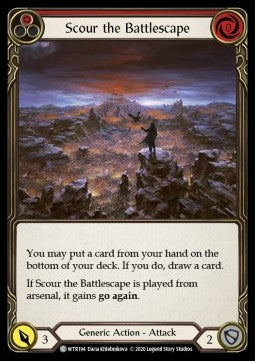 Scour the Battlescape (Red) (Rainbow Foil) - Welcome to Rathe - Unlimited (Common) [WTR-U-WTR194]