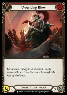 Wounding Blow (Red) (Rainbow Foil) - Welcome to Rathe - Unlimited (Common) [WTR-U-WTR203]