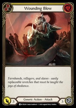 Wounding Blow (Yellow) (Rainbow Foil) - Welcome to Rathe - Unlimited (Common) [WTR-U-WTR204]