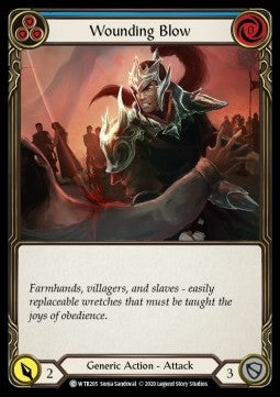 Wounding Blow (Blue) (Rainbow Foil) - Welcome to Rathe - Unlimited (Common) [WTR-U-WTR205]