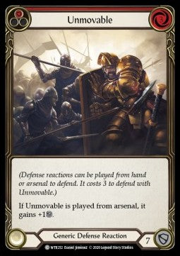 Unmovable (Red) (Rainbow Foil) - Welcome to Rathe - Unlimited (Common) [WTR-U-WTR212]