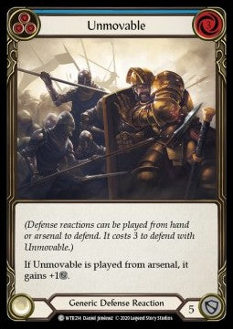 Unmovable (Blue) (Rainbow Foil) - Welcome to Rathe - Unlimited (Common) [WTR-U-WTR214]