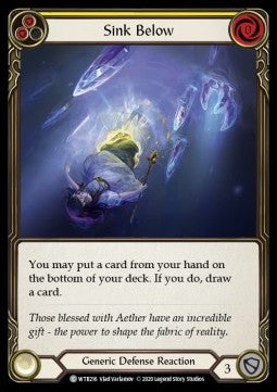 Sink Below (Yellow) (Rainbow Foil) - Welcome to Rathe - Unlimited (Common) [WTR-U-WTR216]