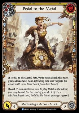 Pedal to the Metal (Yellow) (Normal) - Arcane Rising - Unlimited (Rare) [ARC-U-ARC012]