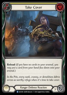 Take Cover (Yellow) (Rainbow Foil) - Arcane Rising - Unlimited (Rare) [ARC-U-ARC049]