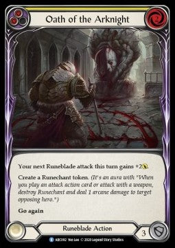 Oath of the Arknight (Yellow) (Normal) - Arcane Rising - Unlimited (Rare) [ARC-U-ARC092]