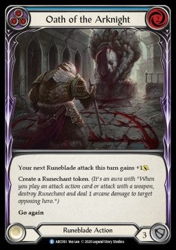 Oath of the Arknight (Blue) (Normal) - Arcane Rising - Unlimited (Rare) [ARC-U-ARC093]