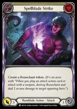 Spellblade Strike (Yellow) (Rainbow Foil) - Arcane Rising - Unlimited (Common) [ARC-U-ARC104]