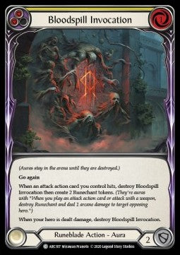 Bloodspill Invocation (Yellow) (Rainbow Foil) - Arcane Rising - Unlimited (Common) [ARC-U-ARC107]