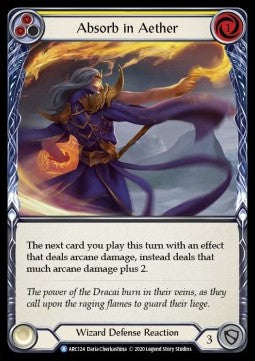 Absorb in Aether (Yellow) (Normal) - Arcane Rising - Unlimited (Rare) [ARC-U-ARC124]