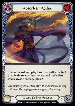 Absorb in Aether (Blue) (Rainbow Foil) - Arcane Rising - Unlimited (Rare) [ARC-U-ARC125]