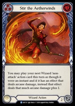Stir the Aetherwinds (Blue) (Rainbow Foil) - Arcane Rising - Unlimited (Rare) [ARC-U-ARC131]