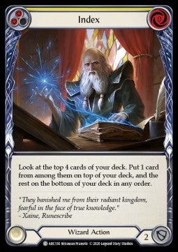 Index (Yellow) (Rainbow Foil) - Arcane Rising - Unlimited (Common) [ARC-U-ARC136]