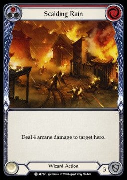 Scalding Rain (Red) (Rainbow Foil) - Arcane Rising - Unlimited (Common) [ARC-U-ARC141]
