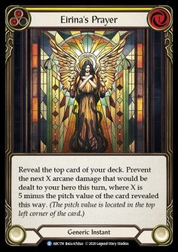 Eirina's Prayer (Yellow) (Rainbow Foil) - Arcane Rising - Unlimited (Rare) [ARC-U-ARC174]