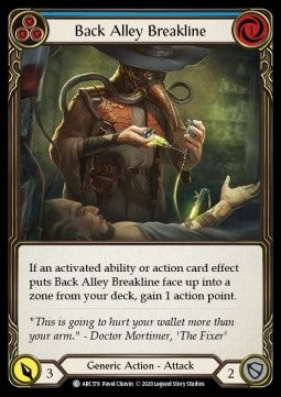 Back Alley Breakline (Blue) (Rainbow Foil) - Arcane Rising - Unlimited (Common) [ARC-U-ARC178]