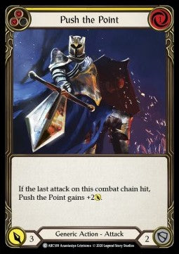 Push the Point (Yellow) (Rainbow Foil) - Arcane Rising - Unlimited (Common) [ARC-U-ARC189]