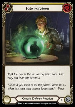 Fate Foreseen (Yellow) (Rainbow Foil) - Arcane Rising - Unlimited (Common) [ARC-U-ARC201]