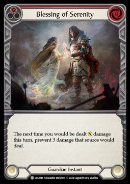 Blessing of Serenity (Red) (Rainbow Foil) - Crucible of War - First (Common) [CRU-F-CRU041]