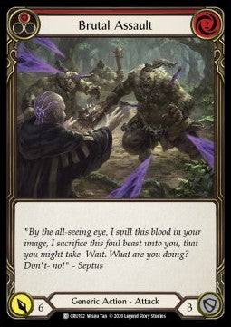 Brutal Assault (Red) (Rainbow Foil) - Crucible of War - First (Common) [CRU-F-CRU192]