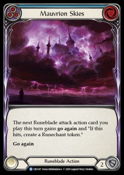 Mauvrion Skies (Blue) (Normal) - Crucible of War - First (Rare) [CRU-F-CRU147]