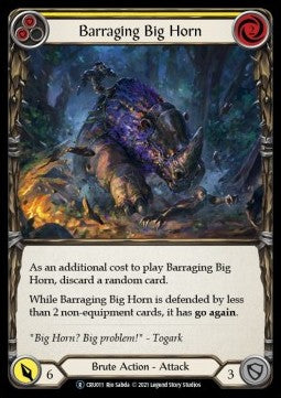 Barraging Big Horn (Yellow) (Normal) - Crucible of War - Unlimited (Rare) [CRU-U-CRU011]