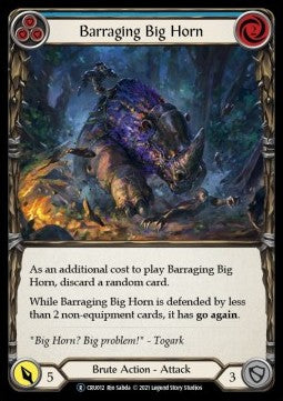Barraging Big Horn (Blue) (Normal) - Crucible of War - Unlimited (Rare) [CRU-U-CRU012]